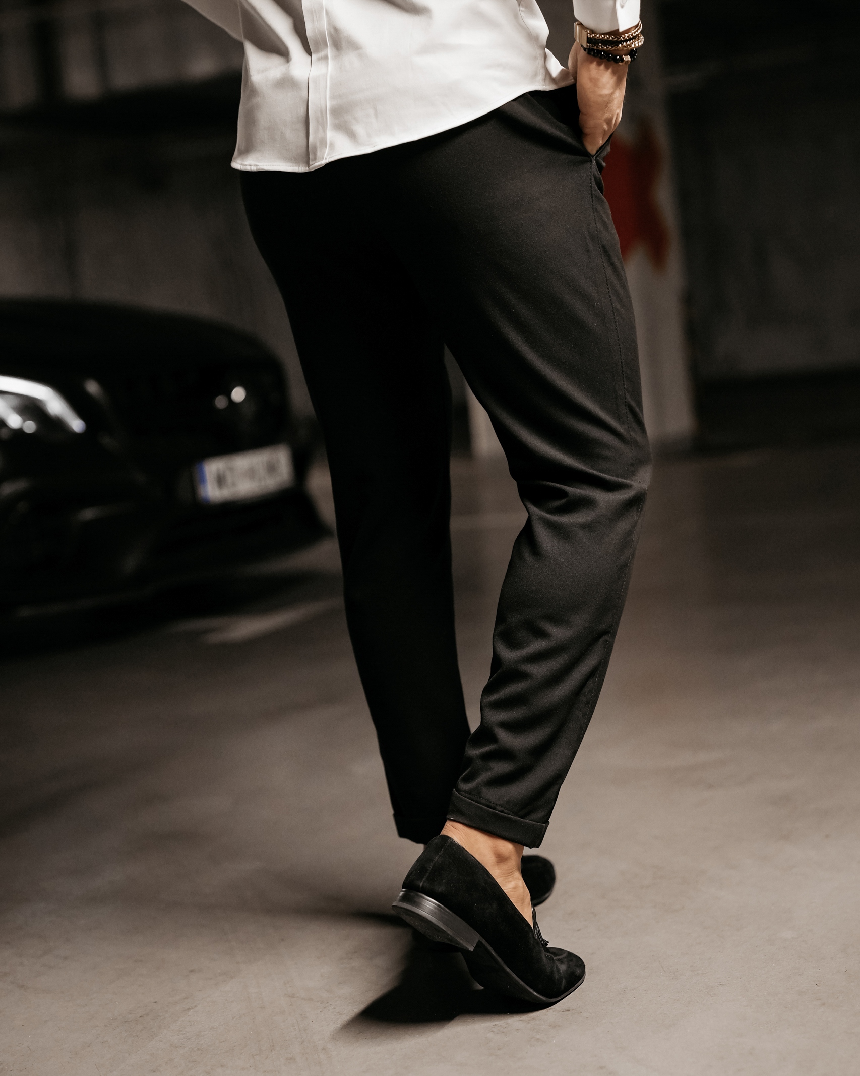 Spodnie męskie materiałowe Austin Ola Voga czarne Spodnie męskie materiałowe Austin Ola Voga czarne