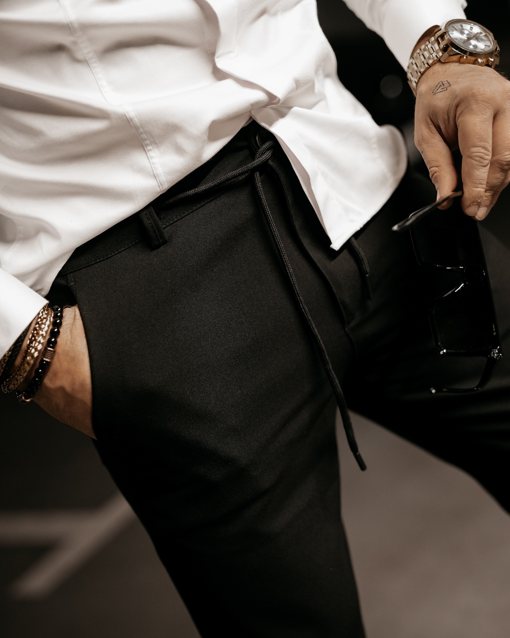 Spodnie męskie materiałowe Austin Ola Voga czarne Spodnie męskie materiałowe Austin Ola Voga czarne