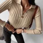 Sweterek dzianinowy Anabel Ola Voga beżowy