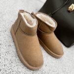 Śniegowce damskie płaskie CUSHY OLAVOGA beżowe