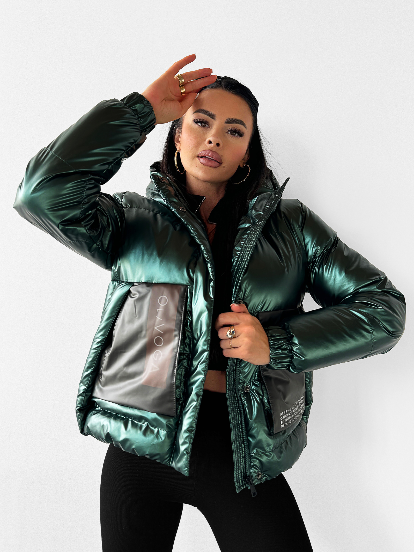 Kurtka damska bomber jacket FAIRBANKS OLAVOGA butelkowa zieleń