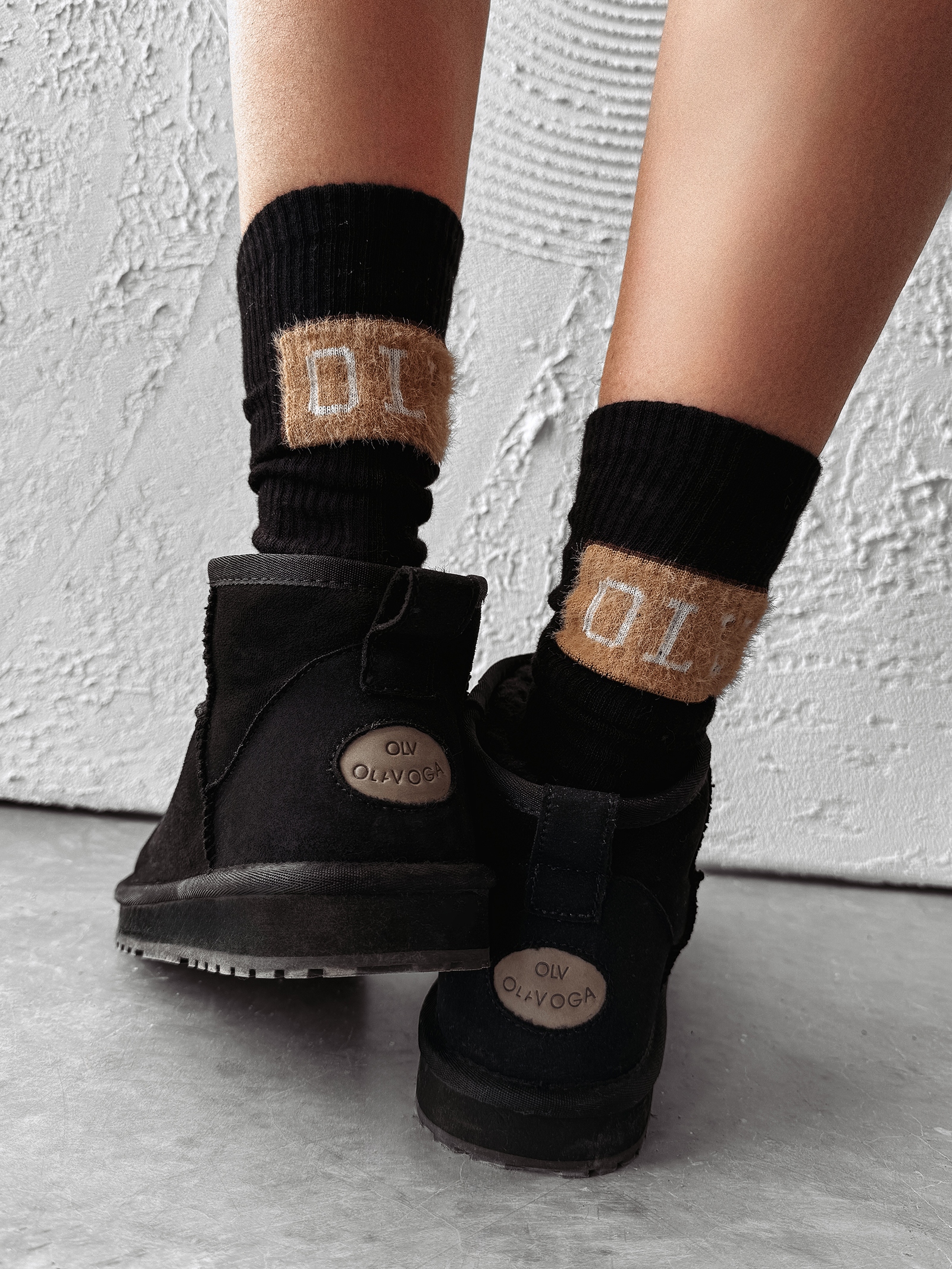 Skarpetki bawełniane FLIZZY OLAVOGA czarne Skarpetki bawełniane FLIZZY OLAVOGA czarne