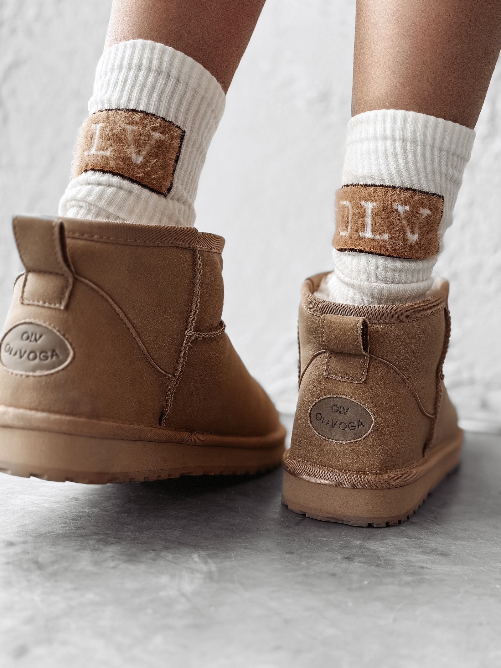 Skarpetki bawełniane FLIZZY OLAVOGA ecru