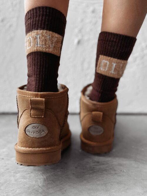 Skarpetki bawełniane FLIZZY OLAVOGA brązowe