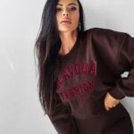 Bluza ocieplana MARIGOLD OLAVOGA brązowa