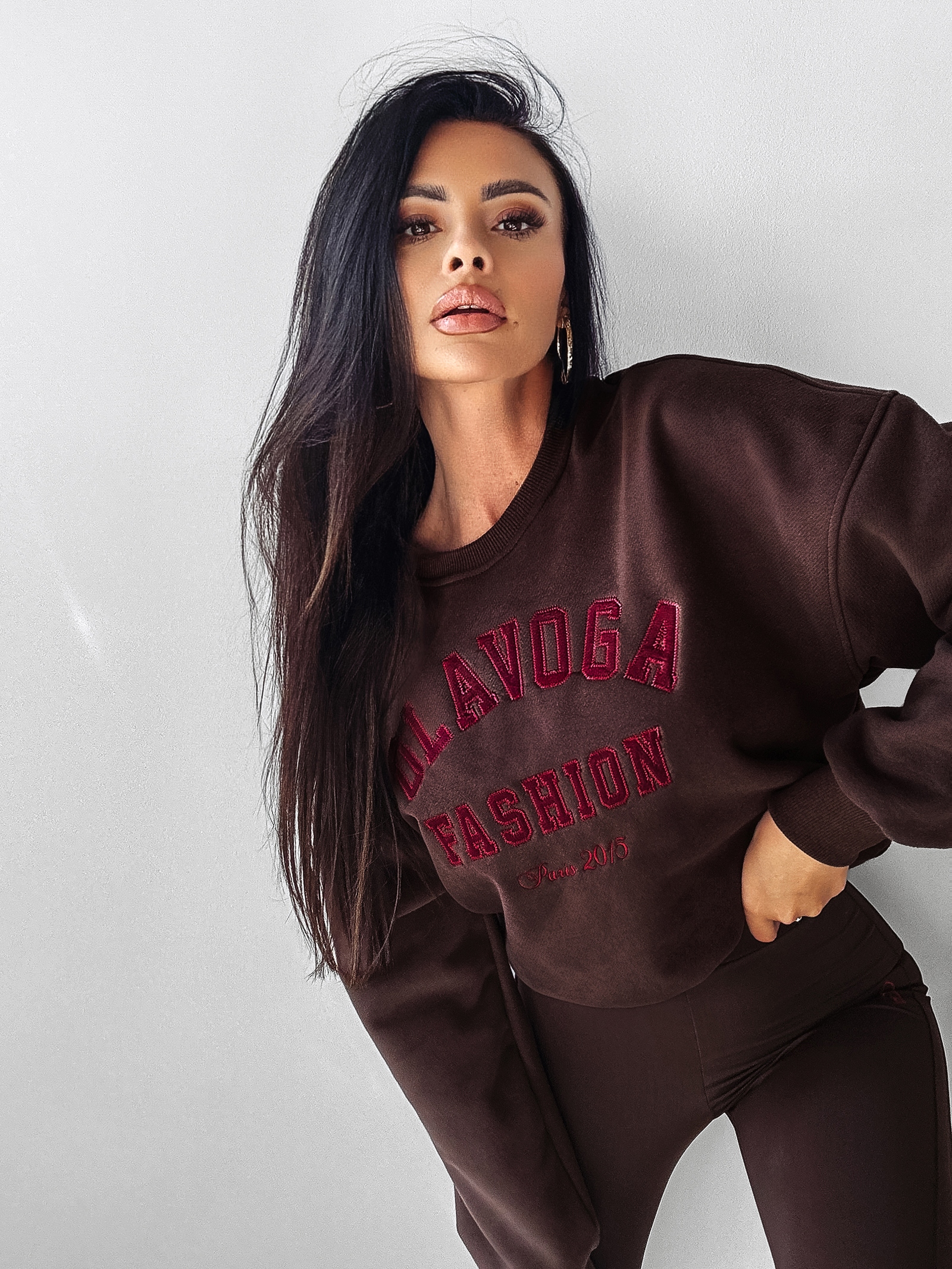 Bluza ocieplana MARIGOLD OLAVOGA brązowa