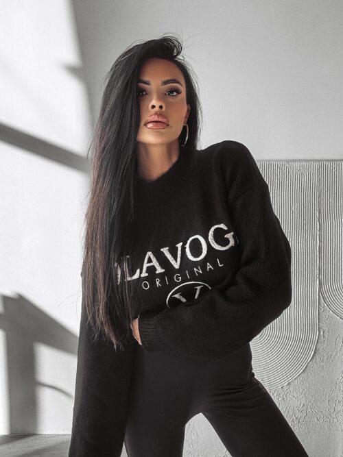 Sweter logowany STINE OLAVOGA czarny