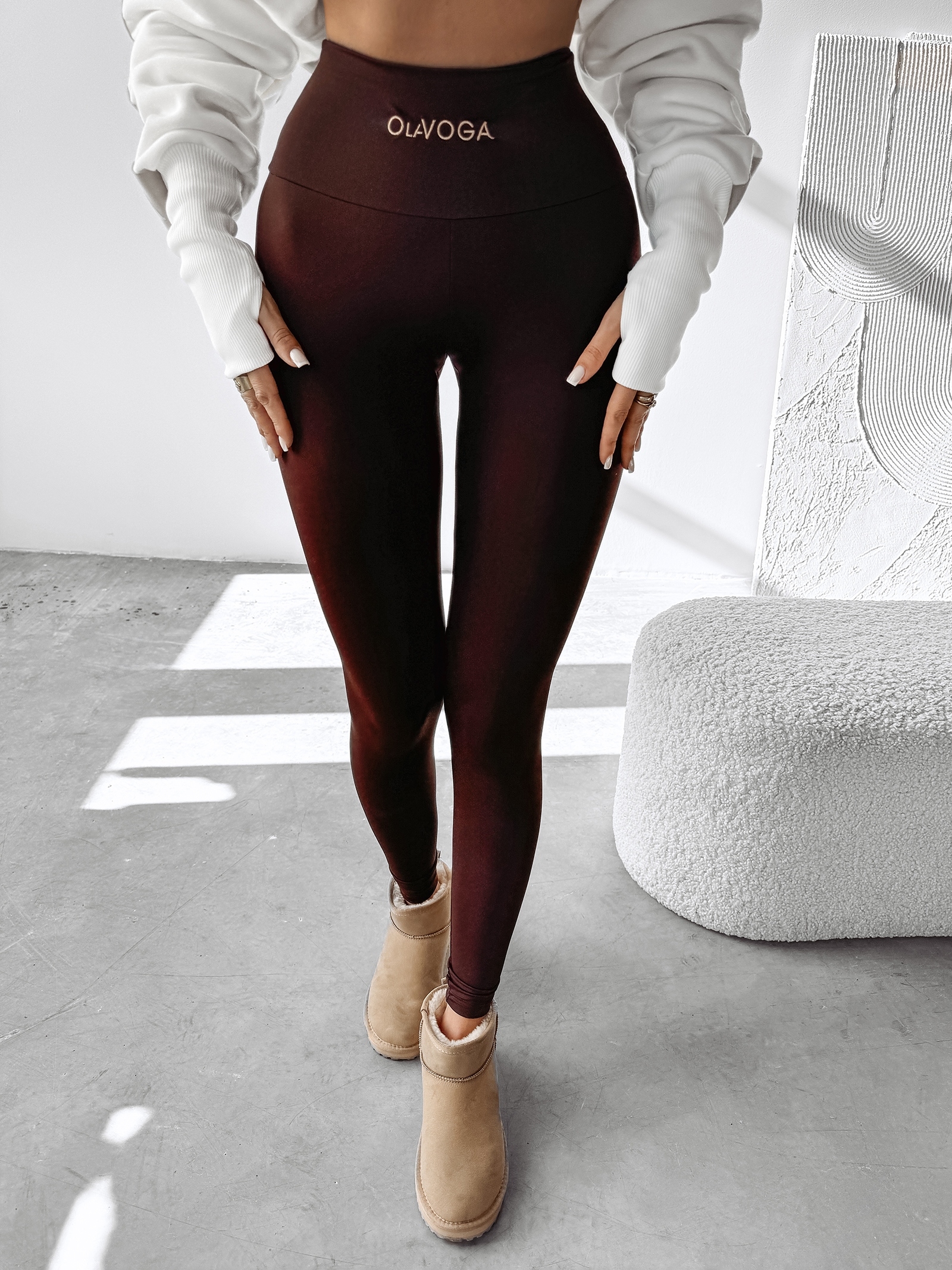 Legginsy modelujące REBOW OLAVOGA brązowe Legginsy modelujące REBOW OLAVOGA brązowe