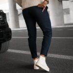 Spodnie męskie eleganckie CHASER OLAVOGA granatowe