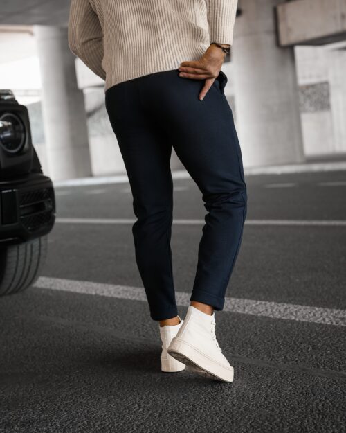 Spodnie męskie eleganckie CHASER OLAVOGA granatowe