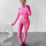 Komplet przylegający RISING OLAVOGA różowy