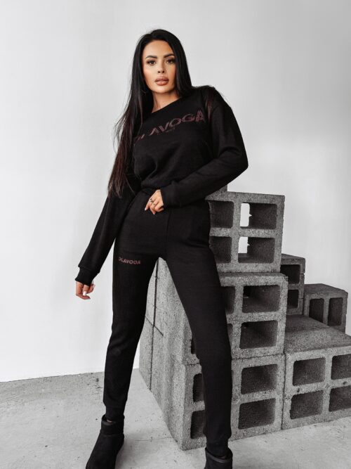 Komplet sweterkowy SALVIA OLAVOGA czarny