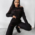 Komplet sweterkowy SALVIA OLAVOGA czarny