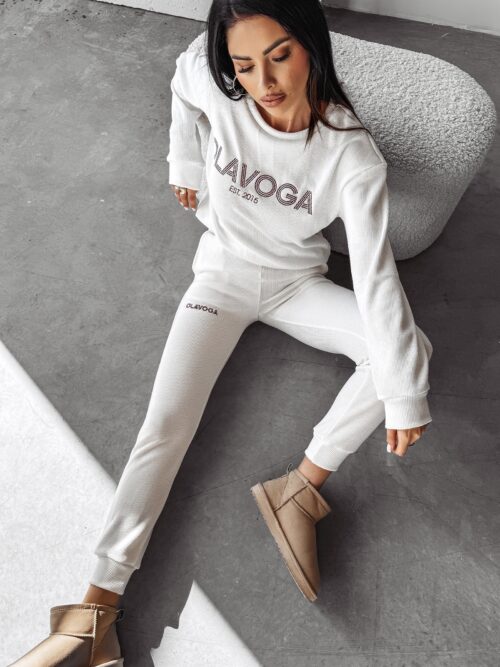 Komplet sweterkowy SALVIA OLAVOGA ecru