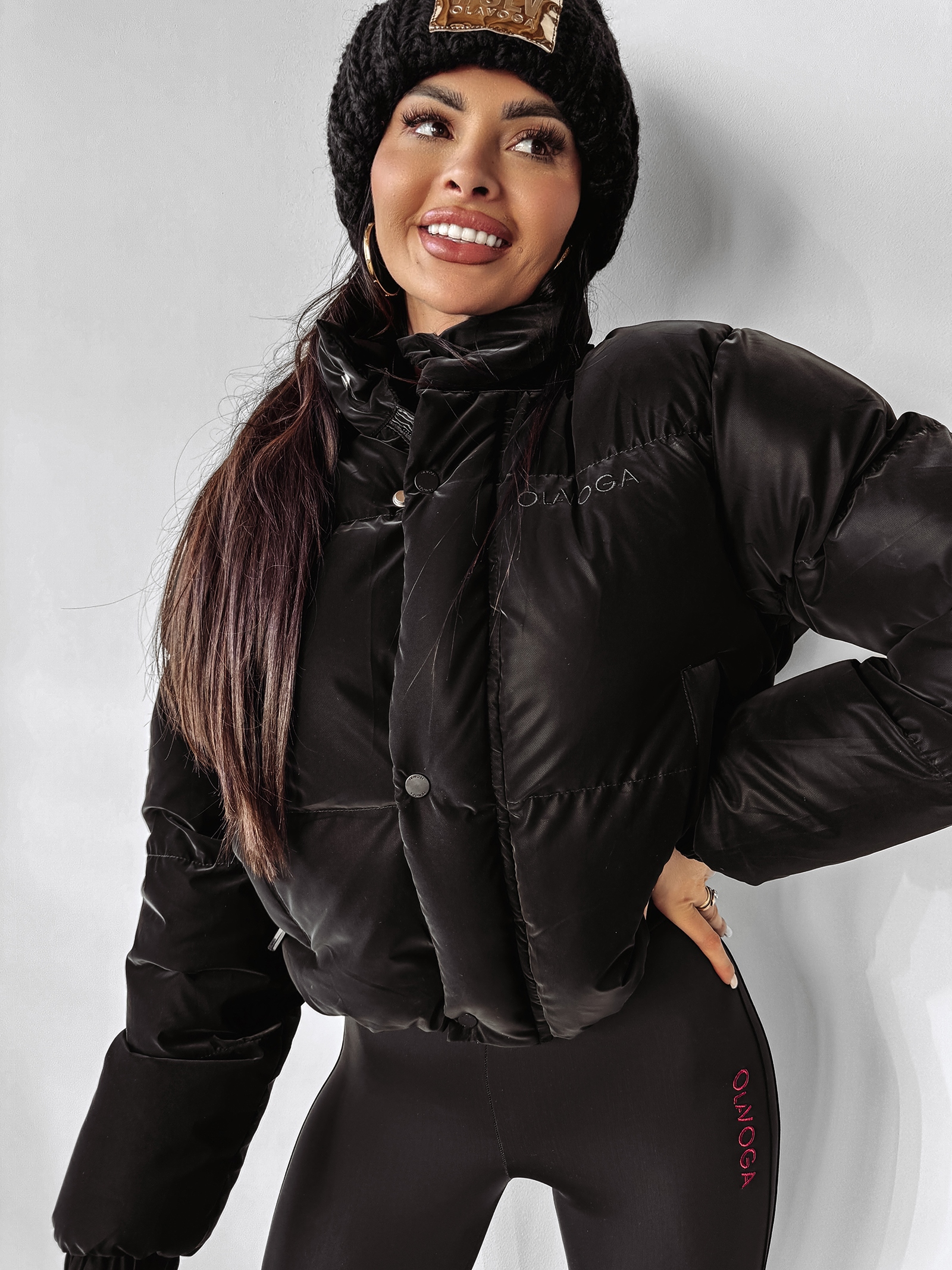 Kurtka pikowana CASCADA OLAVOGA czarna