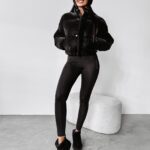 Kurtka pikowana CASCADA OLAVOGA czarna