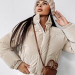 Kurtka pikowana CASCADA OLAVOGA beżowa