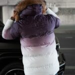 Kurtka męska z kapturem OMBRE OLAVOGA bordowa