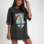 T-shirt dekatyzowany Metallica szary
