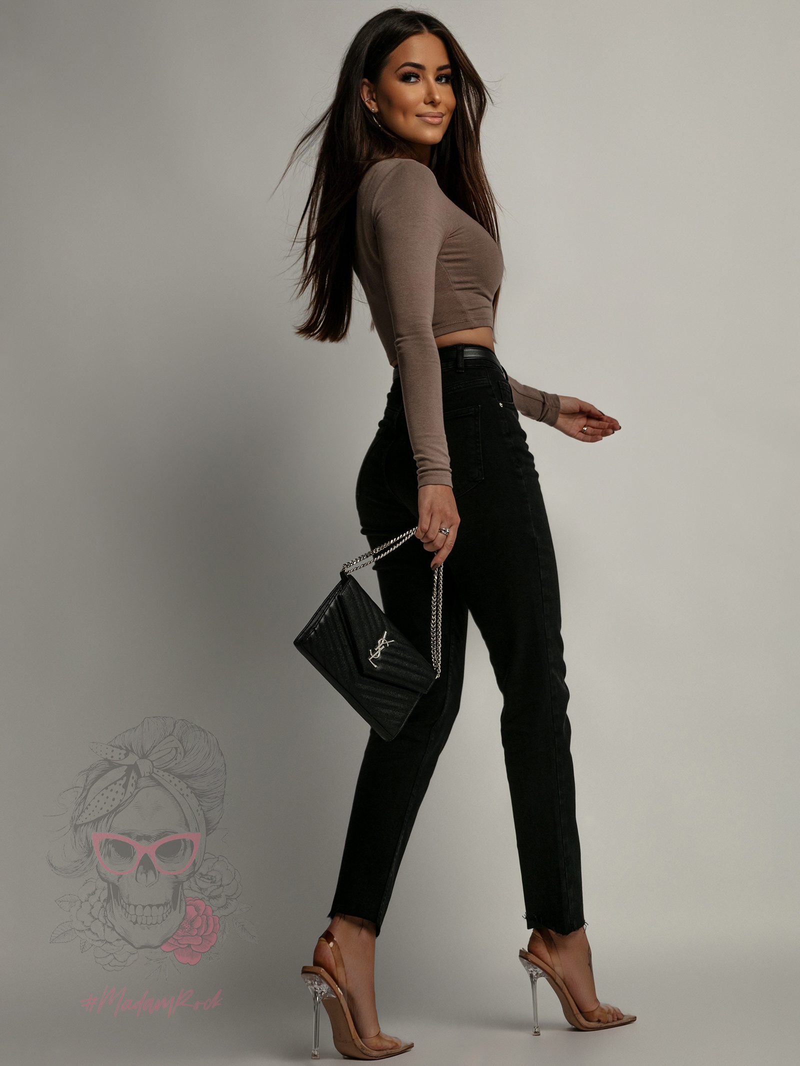 Bluzka na długi rękaw/ top Podre cappuccino