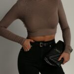 Bluzka na długi rękaw/ top Podre cappuccino