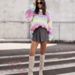 Sweter handmade Catalys pastelowy różowy