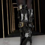 Kozaki lakierowane ze złotem Madam Vivace