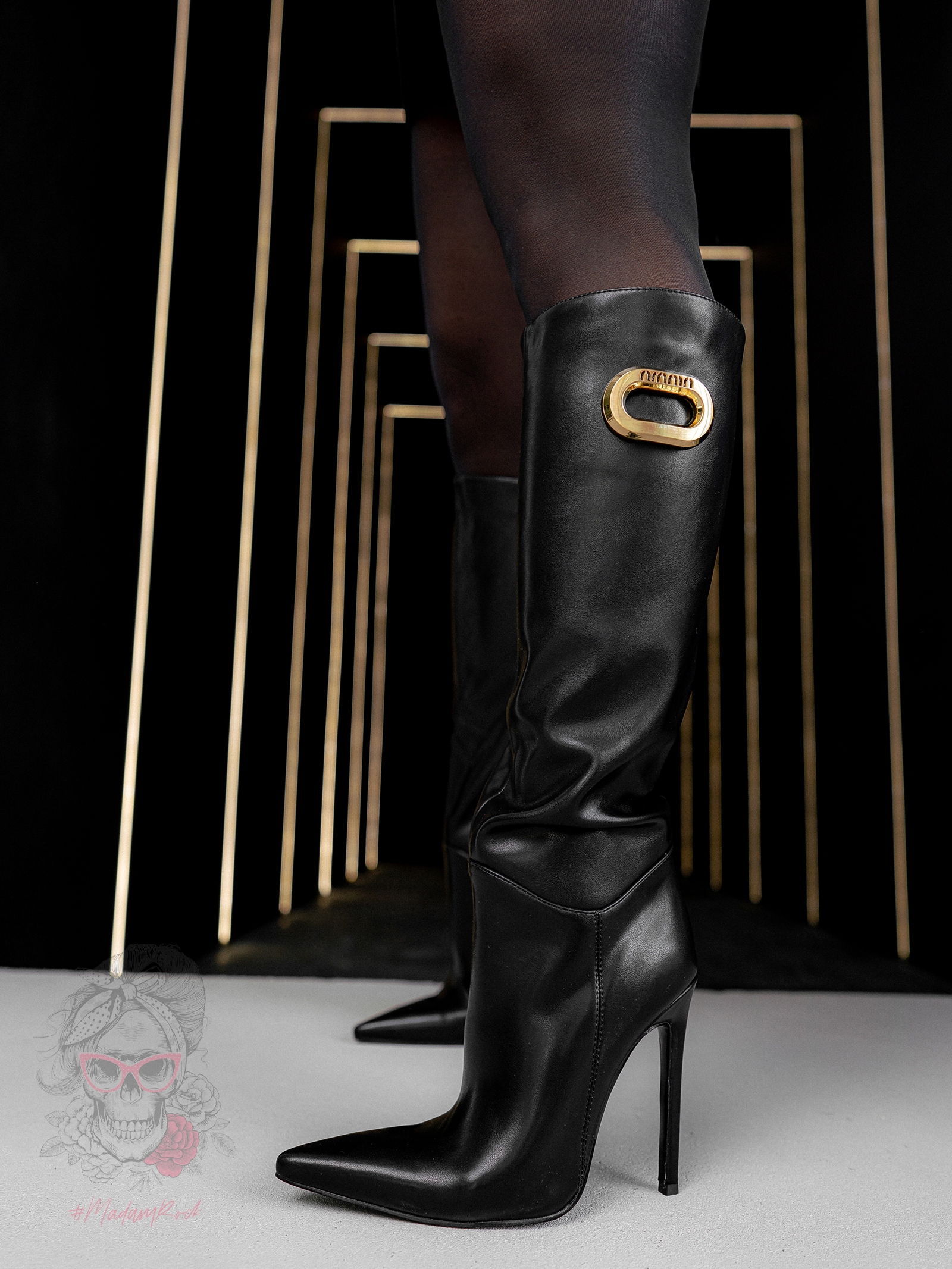 Kozaki eleganckie Madam Midu czarne