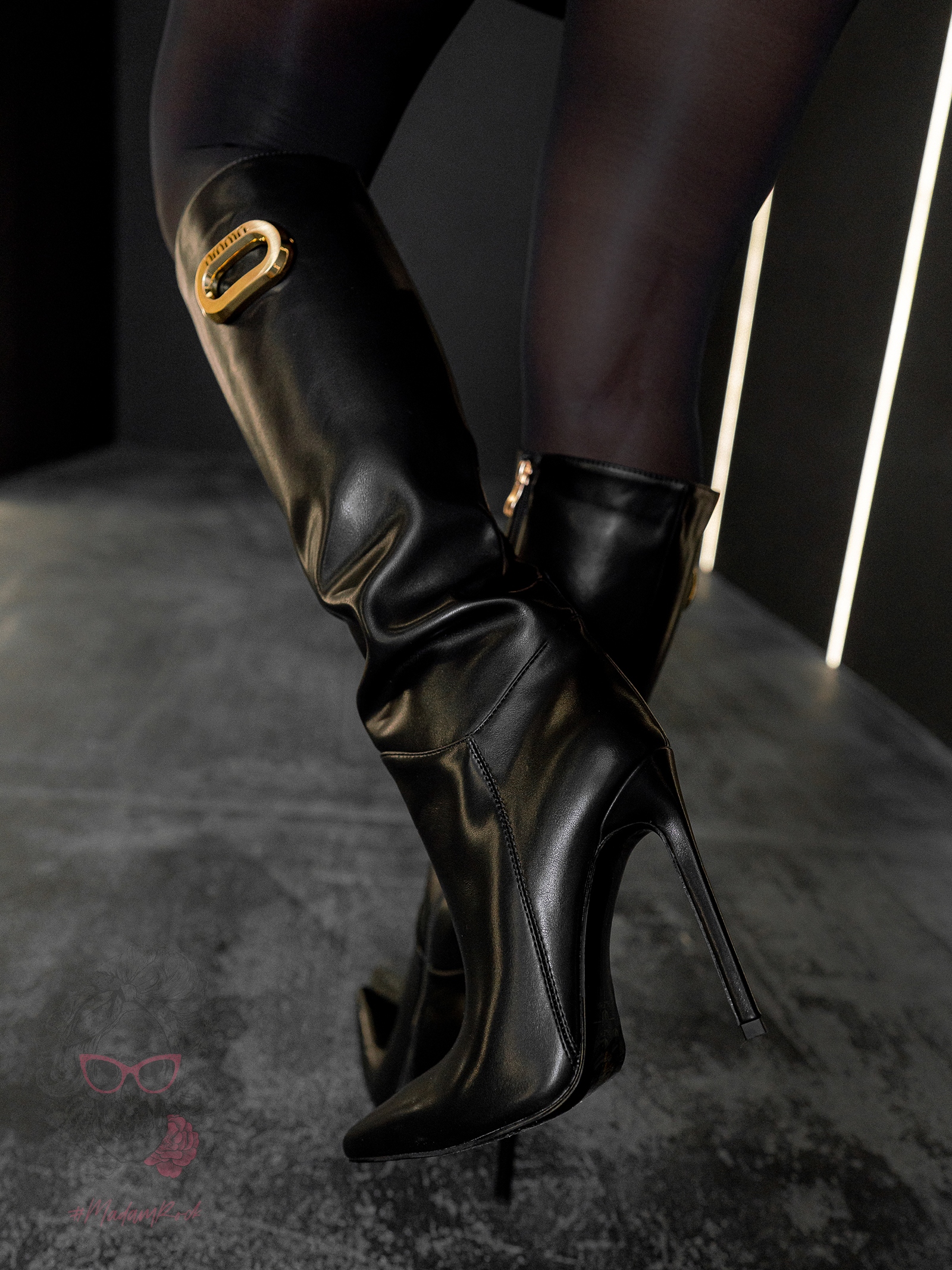 Kozaki eleganckie Madam Midu czarne