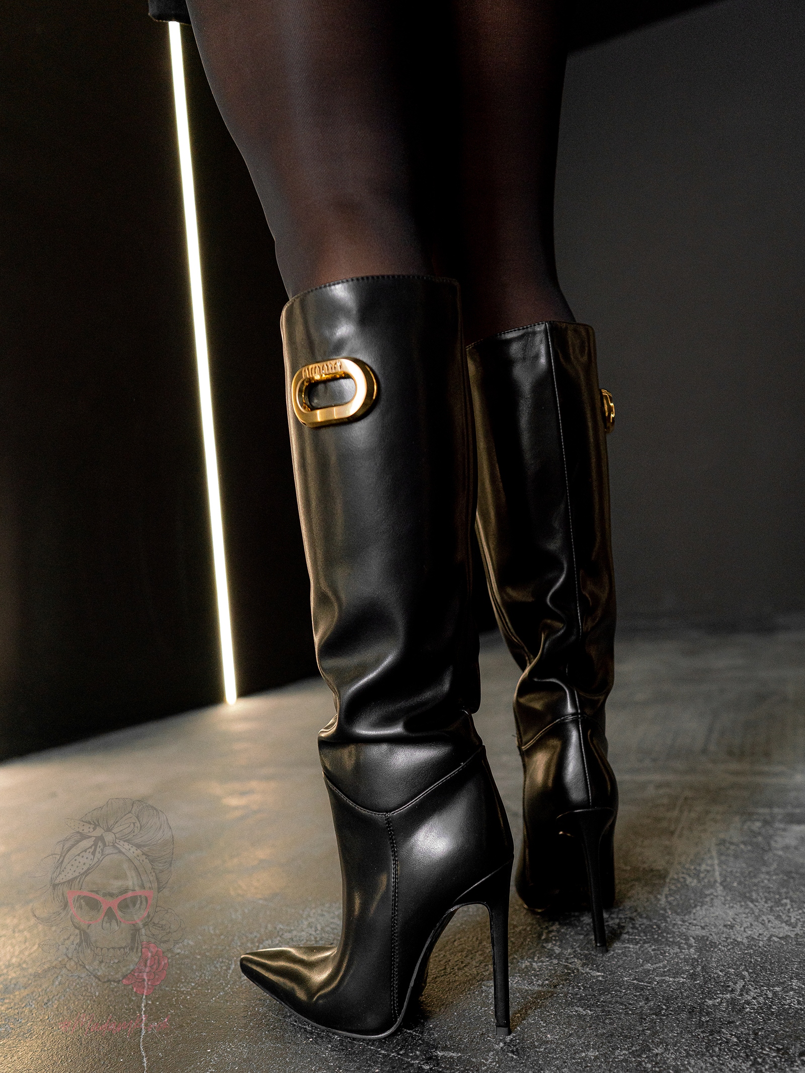 Kozaki eleganckie Madam Midu czarne