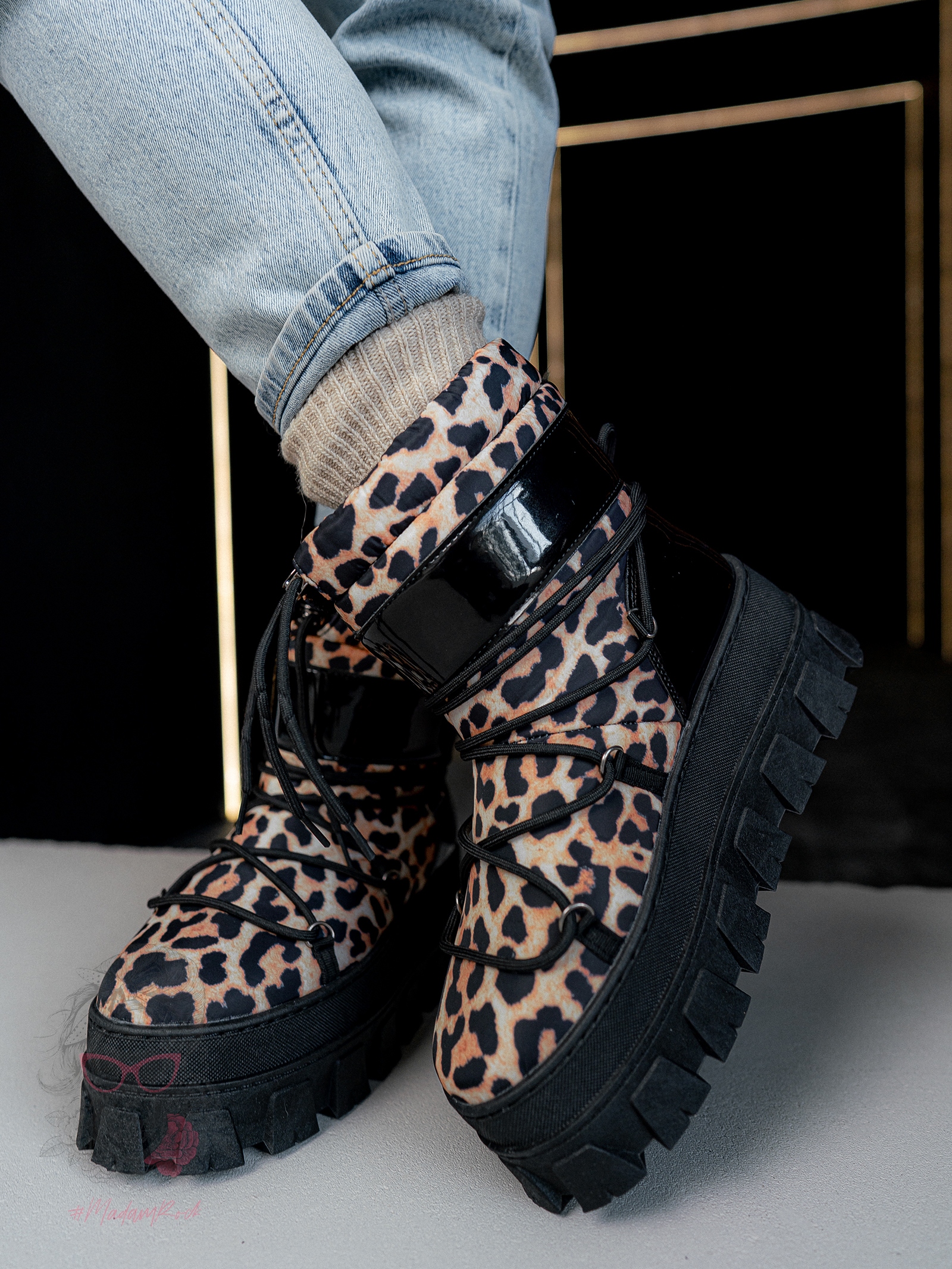 Śniegowce na grubej podeszwie Rock Mudores pantera