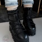 Śniegowce na grubej podeszwie Rock Mudores czarne