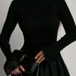 Sukienka midi bombka Marien czarna