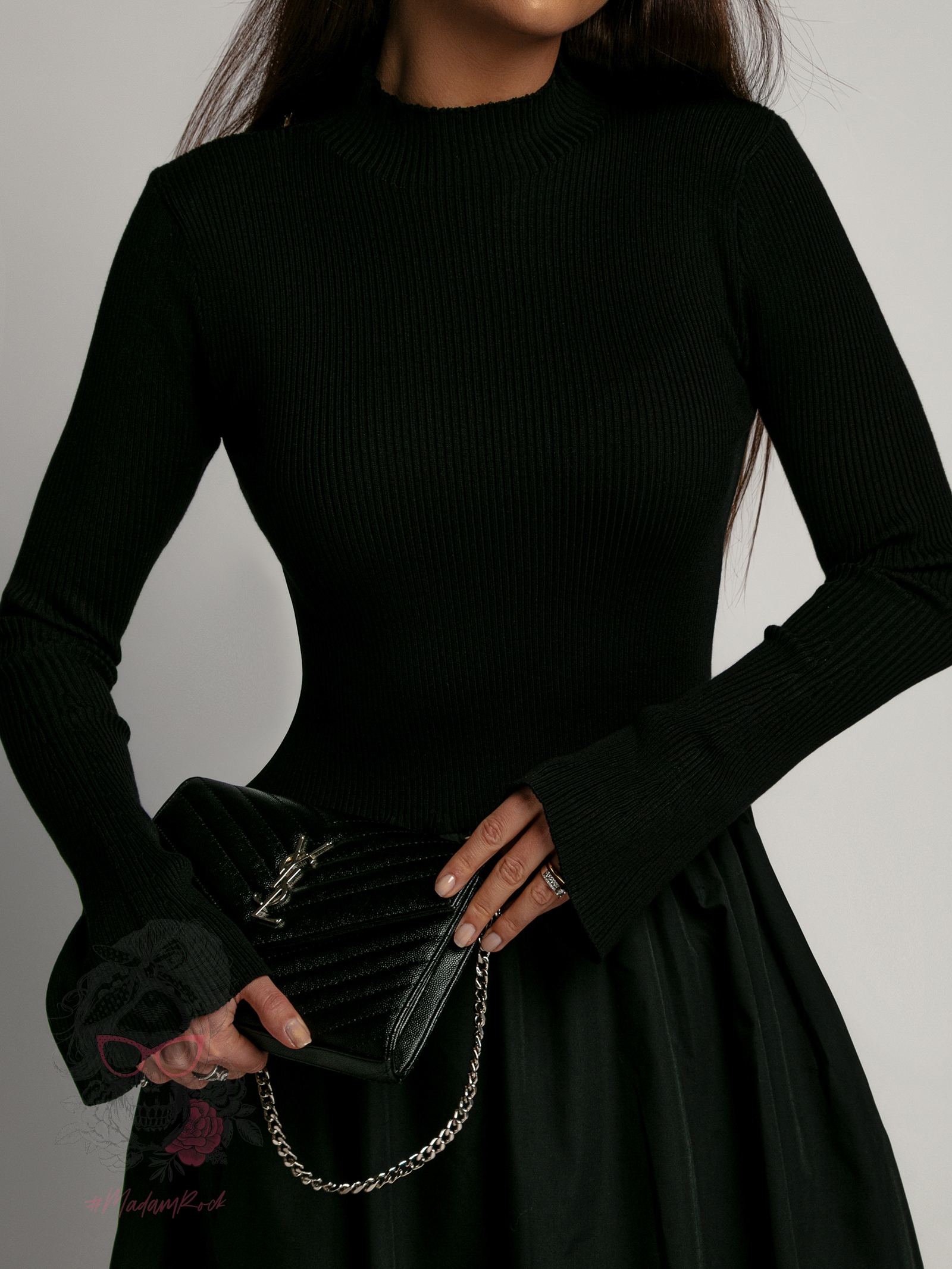 Sukienka midi bombka Marien czarna