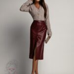 Sweterek z ozdobnymi guzikami Flosti beżowy melanż