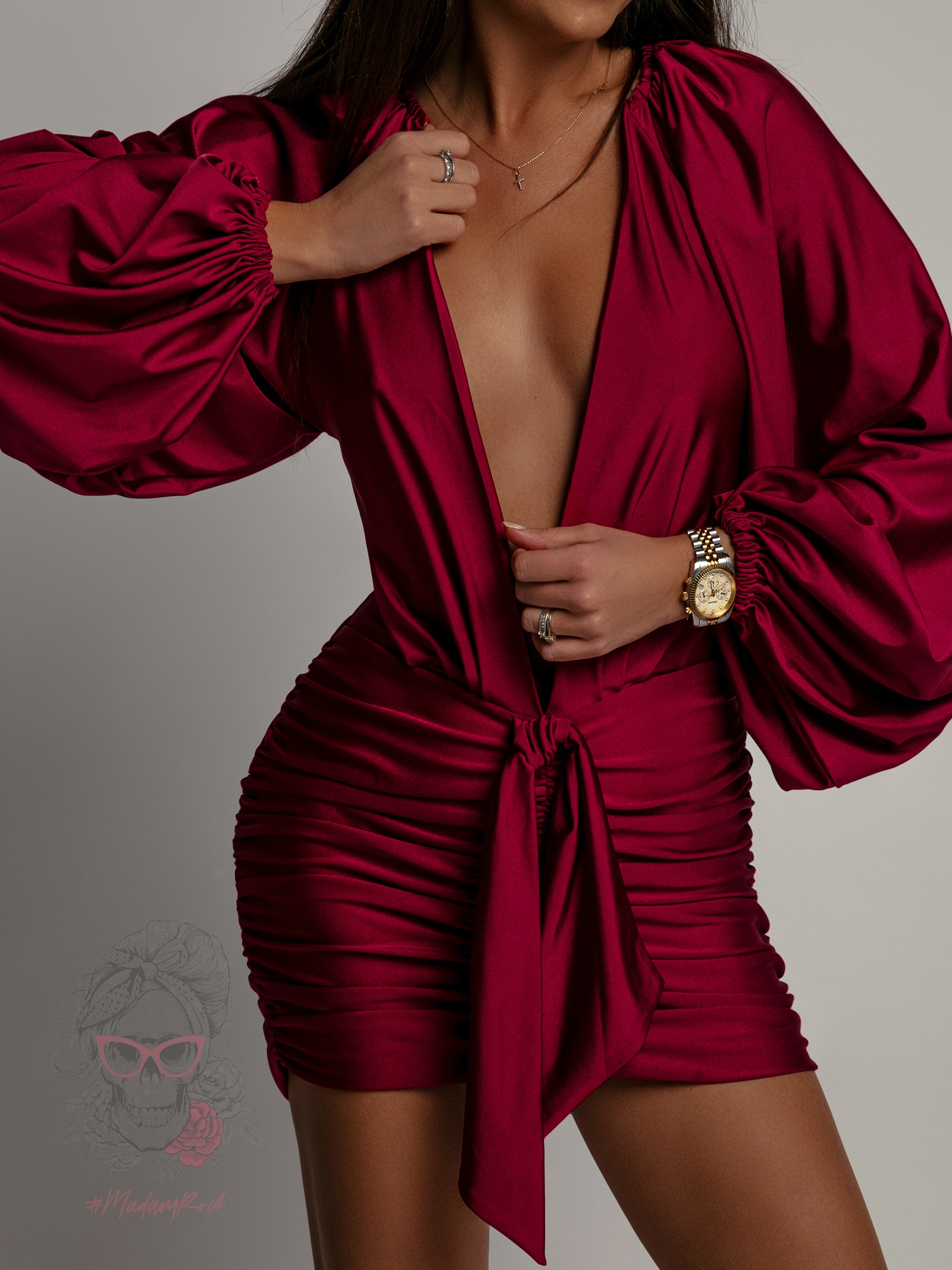 Sukienka elastyczna NB Calypto bordowa Sukienka elastyczna NB Calypto bordowa