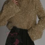 Sweter świąteczny Blisst złoty