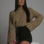 Sweter świąteczny Blisst złoty