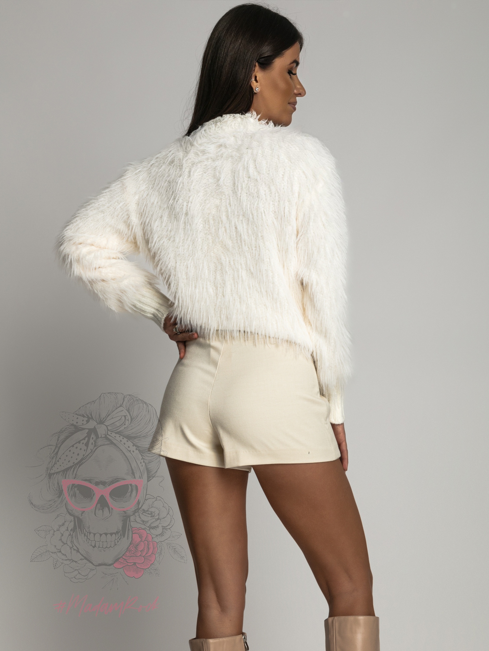 Sweterek włochaty Bister ecru Sweterek włochaty Bister ecru