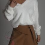 Sweter moherowy motyl Biju ecru