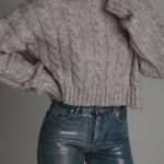 Sweter pastelowy z cyrkoniami Unicorn lila