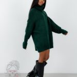 Sweter golf oversize Haat butelowa zieleń