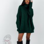 Sweter golf oversize Haat butelowa zieleń