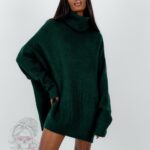 Sweter golf oversize Haat butelowa zieleń