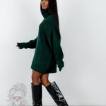 Sweter golf oversize Haat butelowa zieleń