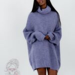 Sweter golf oversize Haat Lawendowy