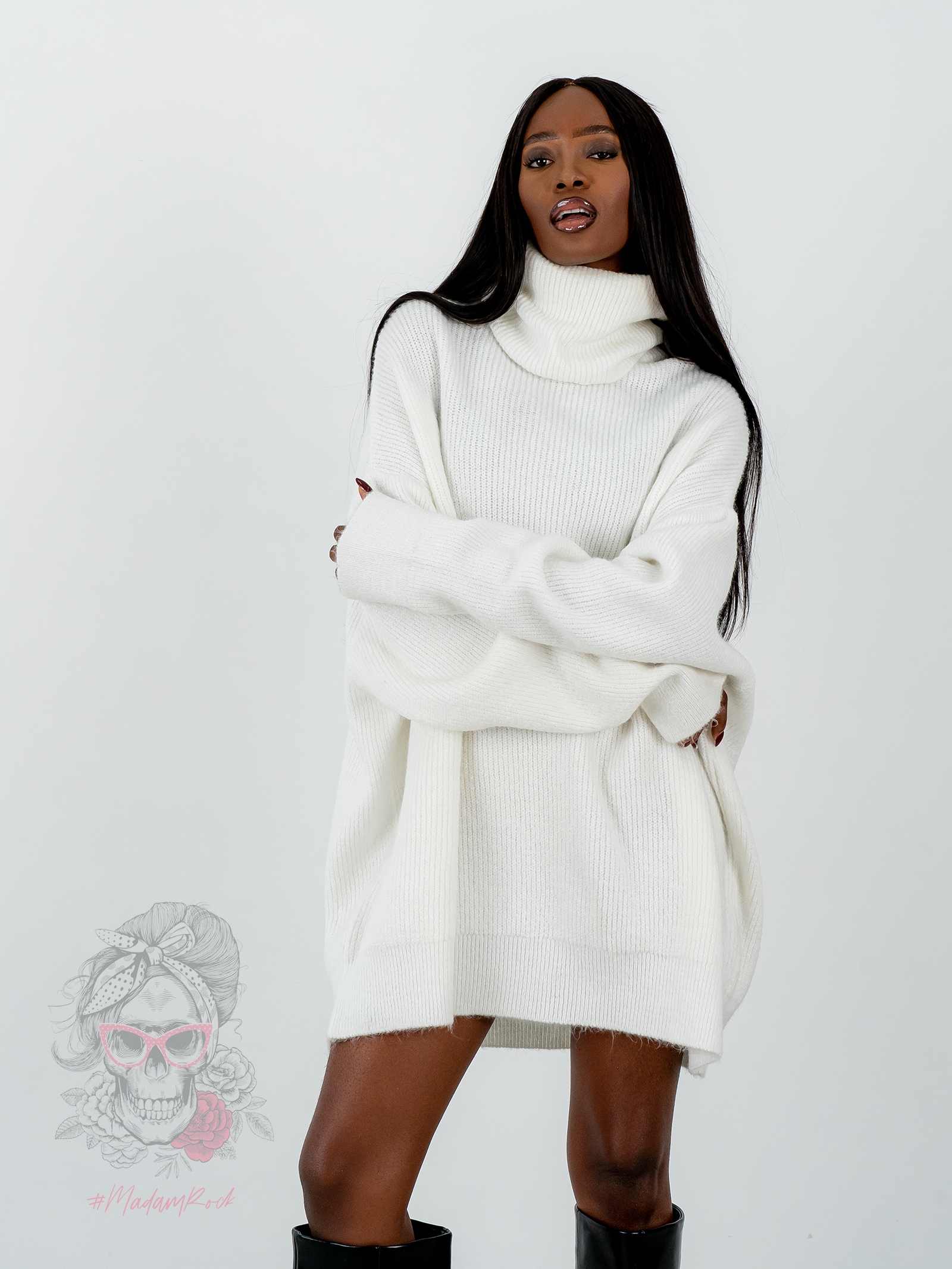 Sweter golf oversize Haat Biały