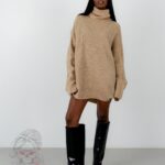 Sweter golf oversize Haat karmelowy