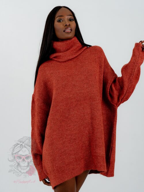 Sweter golf oversize Haat ceglany