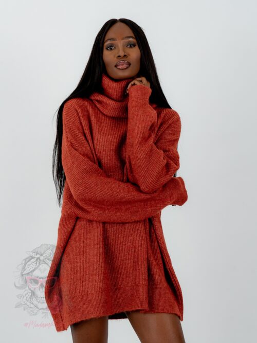 Sweter golf oversize Haat ceglany